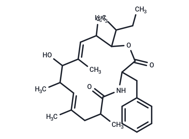 (8E,12E)-3-benzyl-15-(butan-2-yl)-11-hydroxy-6,8,10,12,14-pentamethyl-1-oxa-4-azacyclopentadeca-8,12-diene-2,5-dione