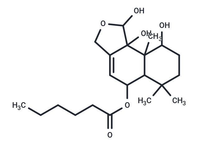1,9,9b-trihydroxy-6,6,9a-trimethyl-1H,3H,5H,5aH,6H,7H,8H,9H,9aH,9bH-naphtho[1,2-c]furan-5-yl hexanoate