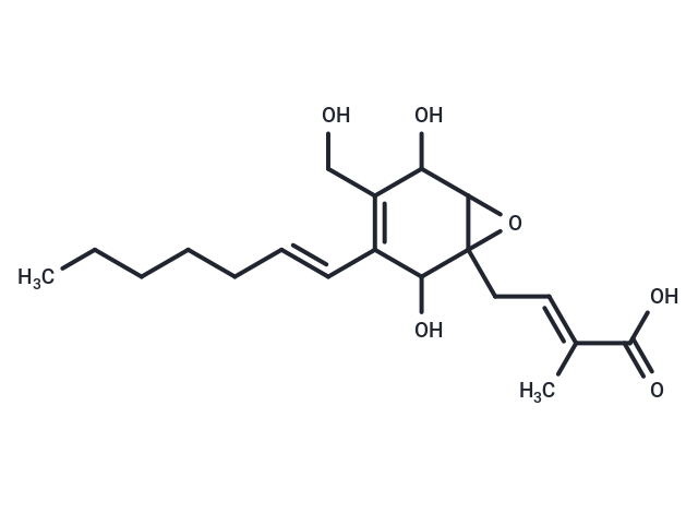 (2E)-4-{3-[(1E)-hept-1-en-1-yl]-2,5-dihydroxy-4-(hydroxymethyl)-7-oxabicyclo[4.1.0]hept-3-en-1-yl}-2-methylbut-2-enoic acid