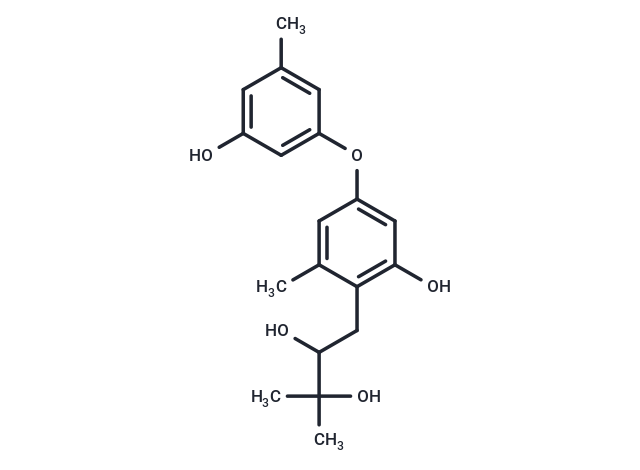 1-[2-hydroxy-4-(3-hydroxy-5-methylphenoxy)-6-methylphenyl]-3-methylbutane-2,3-diol