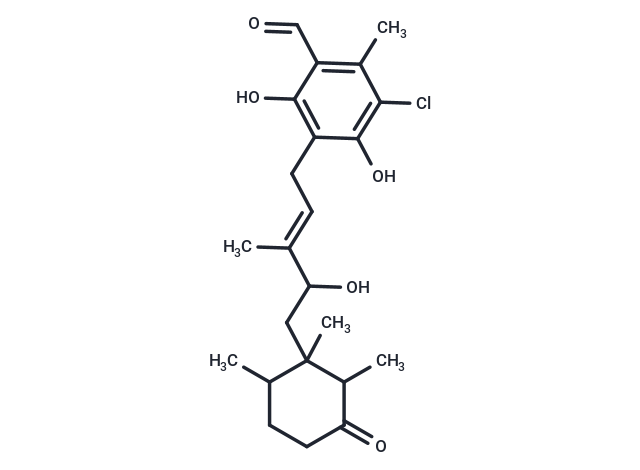 3-chloro-4,6-dihydroxy-5-[(2E)-4-hydroxy-3-methyl-5-(1,2,6-trimethyl-3-oxocyclohexyl)pent-2-en-1-yl]-2-methylbenzaldehyde