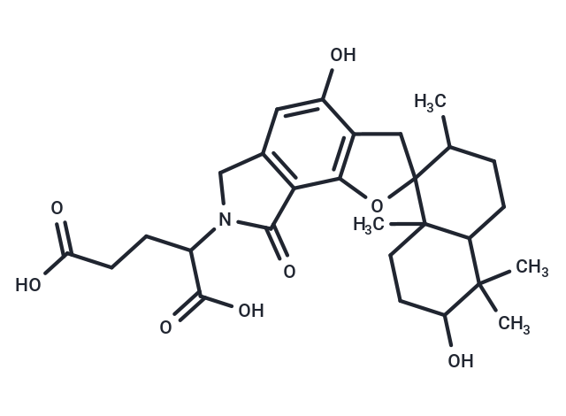 2-{4,6'-dihydroxy-2',5',5',8'a-tetramethyl-8-oxo-3,3',4',4'a,5',6,6',7,7',8,8',8'a-dodecahydro-2'H-spiro[furo[2,3-e]isoindole-2,1'-naphthalen]-7-yl}pentanedioic acid
