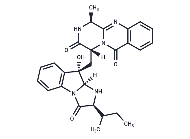(1S,4R)-4-{[(2S,9S,9aS)-2-(butan-2-yl)-9-hydroxy-3-oxo-1H,2H,3H,9H,9aH-imidazo[1,2-a]indol-9-yl]methyl}-1-methyl-1H,2H,3H,4H,6H-pyrazino[2,1-b]quinazoline-3,6-dione