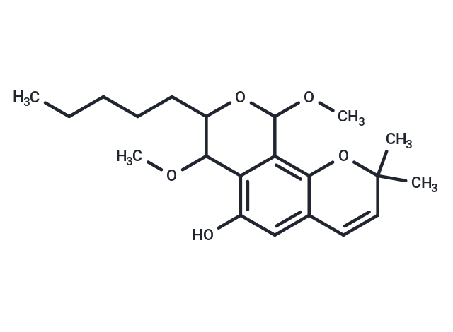 7,10-dimethoxy-2,2-dimethyl-8-pentyl-2H,7H,8H,10H-pyrano[4,3-h]chromen-6-ol