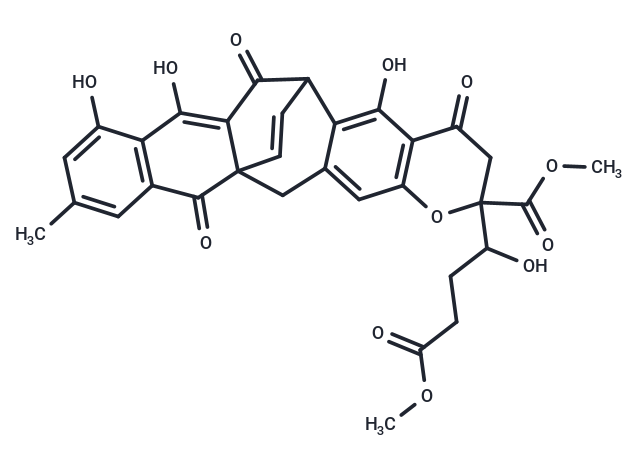 methyl 11,16,18-trihydroxy-7-(1-hydroxy-4-methoxy-4-oxobutyl)-20-methyl-9,14,23-trioxo-6-oxahexacyclo[11.10.2.0^{1,15}.0^{3,12}.0^{5,10}.0^{17,22}]pentacosa-3,5(10),11,15,17(22),18,20,24-octaene-7-carboxylate