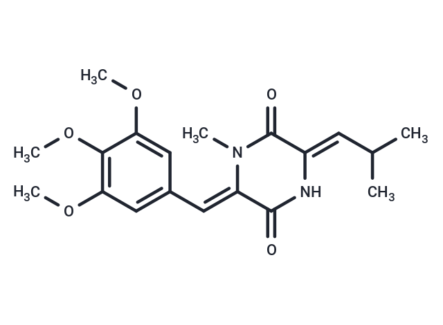 (3Z,6Z)-1-methyl-3-(2-methylpropylidene)-6-[(3,4,5-trimethoxyphenyl)methylidene]piperazine-2,5-dione