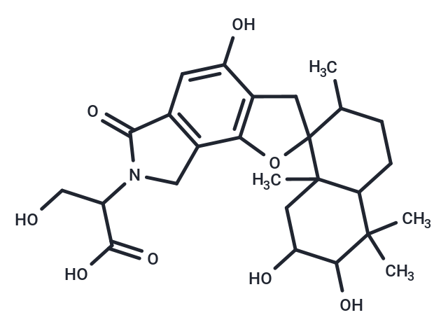 3-hydroxy-2-{4,6',7'-trihydroxy-2',5',5',8'a-tetramethyl-6-oxo-3,3',4',4'a,5',6,6',7,7',8,8',8'a-dodecahydro-2'H-spiro[furo[2,3-e]isoindole-2,1'-naphthalen]-7-yl}propanoic acid