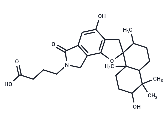 4-{4,6'-dihydroxy-2',5',5',8'a-tetramethyl-6-oxo-3,3',4',4'a,5',6,6',7,7',8,8',8'a-dodecahydro-2'H-spiro[furo[2,3-e]isoindole-2,1'-naphthalen]-7-yl}butanoic acid