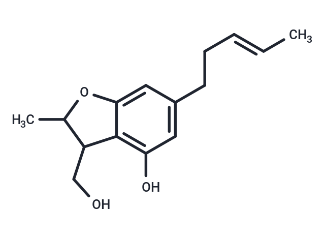 3-(hydroxymethyl)-2-methyl-6-[(3E)-pent-3-en-1-yl]-2,3-dihydro-1-benzofuran-4-ol