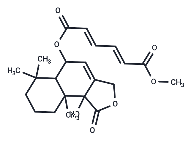 9b-hydroxy-6,6,9a-trimethyl-1-oxo-1H,3H,5H,5aH,6H,7H,8H,9H,9aH,9bH-naphtho[1,2-c]furan-5-yl 1-methyl (2E,4E)-hexa-2,4-dienedioate