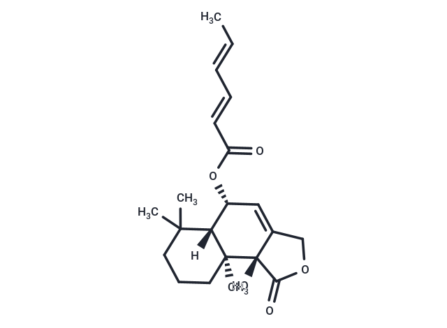 (5R,5aS,9aS,9bS)-9b-hydroxy-6,6,9a-trimethyl-1-oxo-1H,3H,5H,5aH,6H,7H,8H,9H,9aH,9bH-naphtho[1,2-c]furan-5-yl (2E,4E)-hexa-2,4-dienoate