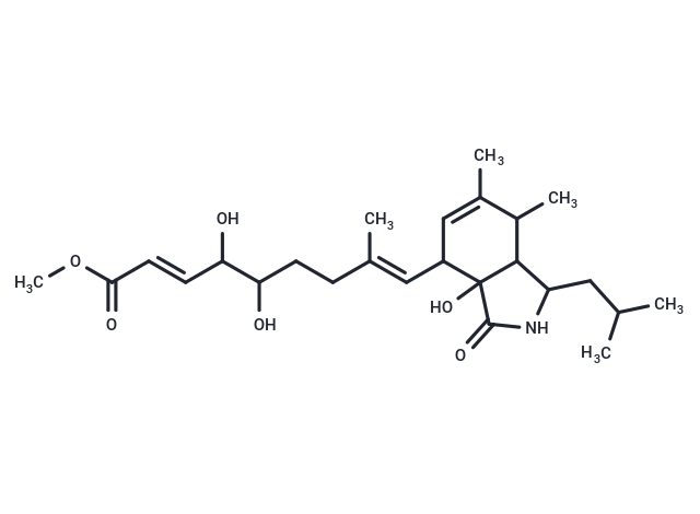 methyl (2E,8E)-9-[3a-hydroxy-6,7-dimethyl-1-(2-methylpropyl)-3-oxo-2,3,3a,4,7,7a-hexahydro-1H-isoindol-4-yl]-4,5-dihydroxy-8-methylnona-2,8-dienoate