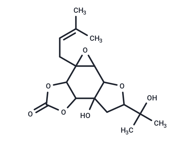 10-hydroxy-12-(2-hydroxypropan-2-yl)-4-(3-methylbut-2-en-1-yl)-3,6,8,13-tetraoxatetracyclo[8.3.0.0^{2,4}.0^{5,9}]tridecan-7-one