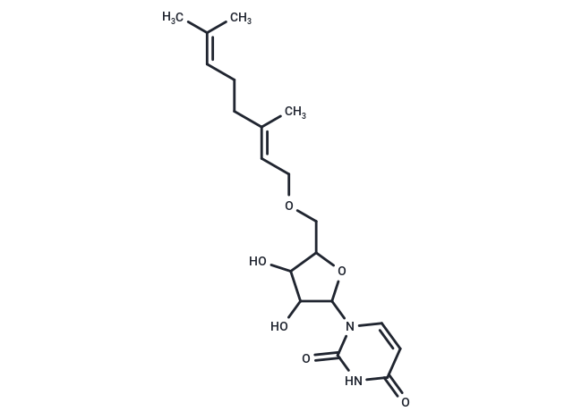 1-[5-({[(2E)-3,7-dimethylocta-2,6-dien-1-yl]oxy}methyl)-3,4-dihydroxyoxolan-2-yl]-1,2,3,4-tetrahydropyrimidine-2,4-dione
