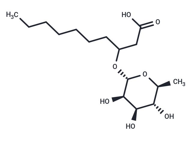 3-{[(2R,3R,4R,5R,6S)-3,4,5-trihydroxy-6-methyloxan-2-yl]oxy}decanoic acid