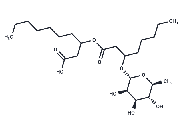3-[(3-{[(2R,3R,4R,5R,6S)-3,4,5-trihydroxy-6-methyloxan-2-yl]oxy}octanoyl)oxy]decanoic acid