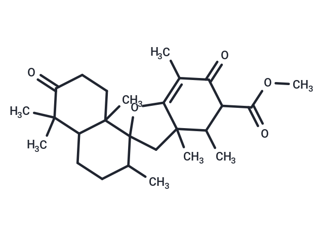 methyl 2',3a,4,5',5',7,8'a-heptamethyl-6,6'-dioxo-3',3a,4,4',4'a,5,5',6,6',7',8',8'a-dodecahydro-2'H,3H-spiro[1-benzofuran-2,1'-naphthalene]-5-carboxylate