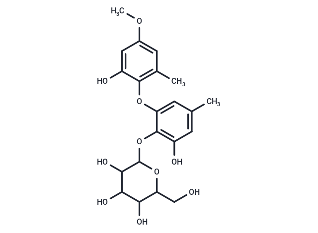 2-[2-hydroxy-6-(2-hydroxy-4-methoxy-6-methylphenoxy)-4-methylphenoxy]-6-(hydroxymethyl)oxane-3,4,5-triol