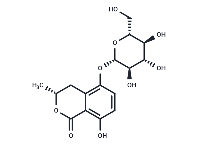 (3R)-8-hydroxy-3-methyl-5-{[(2S,3R,4S,5S,6R)-3,4,5-trihydroxy-6-(hydroxymethyl)oxan-2-yl]oxy}-3,4-dihydro-1H-2-benzopyran-1-one