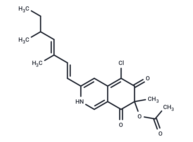 5-chloro-3-[(1E,3E)-3,5-dimethylhepta-1,3-dien-1-yl]-7-methyl-6,8-dioxo-2,6,7,8-tetrahydroisoquinolin-7-yl acetate