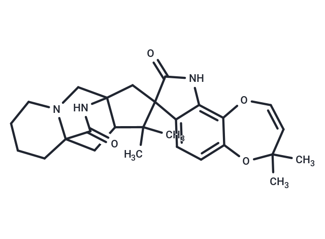 4,4,11',11'-tetramethyl-9,10-dihydro-4H-3',14'-diazaspiro[[1,4]dioxepino[2,3-g]indole-8,12'-tetracyclo[6.5.2.0^{1,10}.0^{3,8}]pentadecane]-9,15'-dione