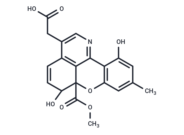 2-[3,10-dihydroxy-9-(methoxycarbonyl)-5-methyl-8-oxa-16-azatetracyclo[7.7.1.0^{2,7}.0^{13,17}]heptadeca-1(16),2(7),3,5,11,13(17),14-heptaen-14-yl]acetic acid