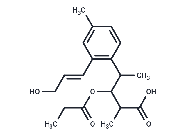 4-{2-[(1E)-3-hydroxyprop-1-en-1-yl]-4-methylphenyl}-2-methyl-3-(propanoyloxy)pentanoic acid
