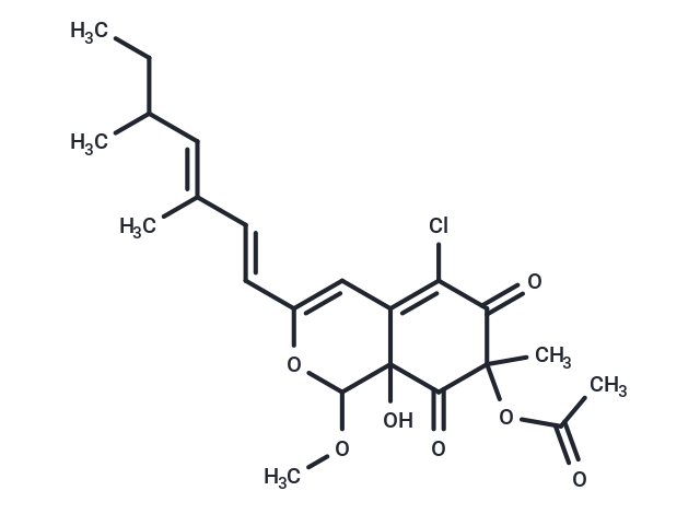 5-chloro-3-[(1E,3E)-3,5-dimethylhepta-1,3-dien-1-yl]-8a-hydroxy-1-methoxy-7-methyl-6,8-dioxo-6,7,8,8a-tetrahydro-1H-isochromen-7-yl acetate