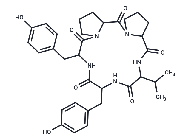 9,12-bis[(4-hydroxyphenyl)methyl]-15-(propan-2-yl)-1,7,10,13,16-pentaazatricyclo[16.3.0.0^{3,7}]henicosane-2,8,11,14,17-pentone