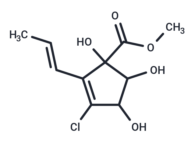 methyl 3-chloro-1,4,5-trihydroxy-2-[(1E)-prop-1-en-1-yl]cyclopent-2-ene-1-carboxylate