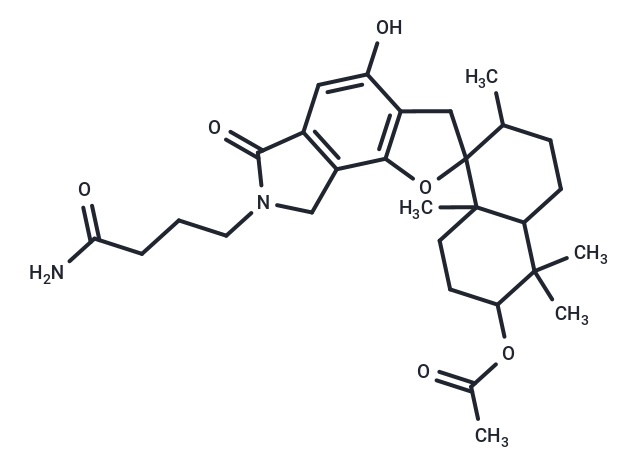 7-(3-carbamoylpropyl)-4-hydroxy-2',5',5',8'a-tetramethyl-6-oxo-3,3',4',4'a,5',6,6',7,7',8,8',8'a-dodecahydro-2'H-spiro[furo[2,3-e]isoindole-2,1'-naphthalen]-6'-yl acetate