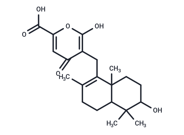 6-hydroxy-5-[(6-hydroxy-2,5,5,8a-tetramethyl-3,4,4a,5,6,7,8,8a-octahydronaphthalen-1-yl)methyl]-4-oxo-4H-pyran-2-carboxylic acid