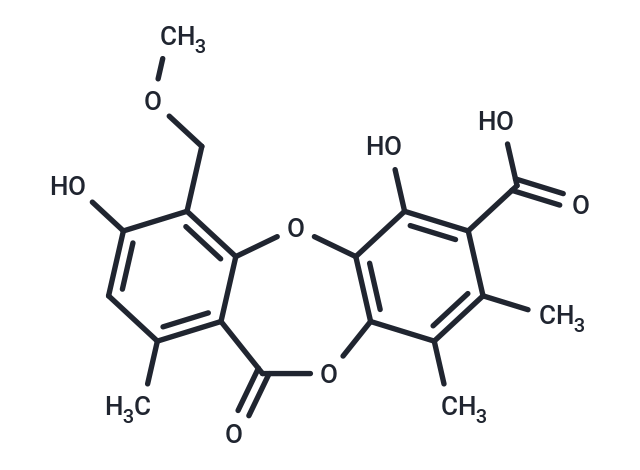 4,14-dihydroxy-15-(methoxymethyl)-6,7,12-trimethyl-10-oxo-2,9-dioxatricyclo[9.4.0.0^{3,8}]pentadeca-1(15),3(8),4,6,11,13-hexaene-5-carboxylic acid