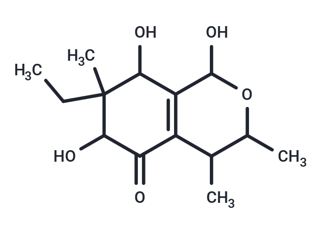 7-ethyl-1,6,8-trihydroxy-3,4,7-trimethyl-3,4,5,6,7,8-hexahydro-1H-2-benzopyran-5-one