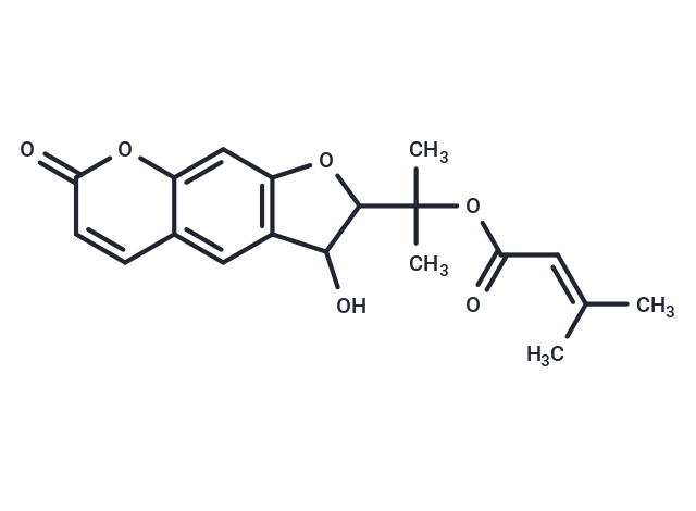 2-{3-hydroxy-7-oxo-2H,3H,7H-furo[3,2-g]chromen-2-yl}propan-2-yl 3-methylbut-2-enoate