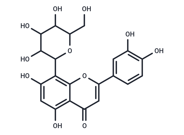 2-(3,4-dihydroxyphenyl)-dihydroxy-8-[3,4,5-trihydroxy-6-(hydroxymethyl)oxan-2-yl]-4H-chromen-4-one