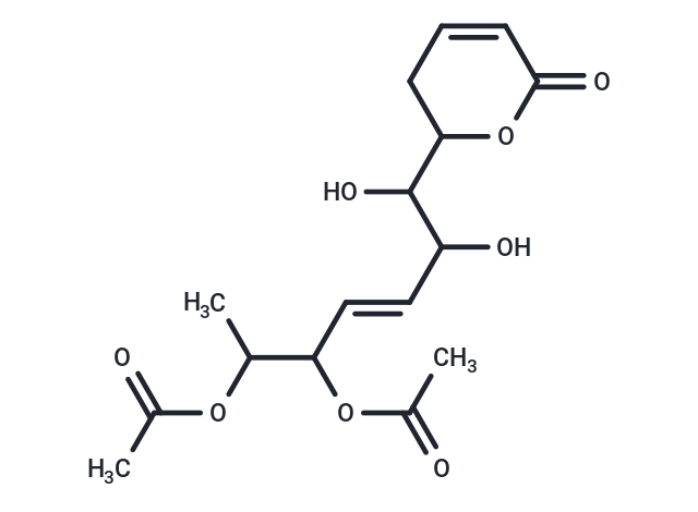 (4E)-2-(acetyloxy)-6,7-dihydroxy-7-(6-oxo-3,6-dihydro-2H-pyran-2-yl)hept-4-en-3-yl acetate