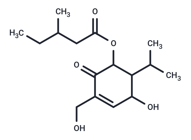 5-hydroxy-3-(hydroxymethyl)-2-oxo-6-(propan-2-yl)cyclohex-3-en-1-yl 3-methylpentanoate