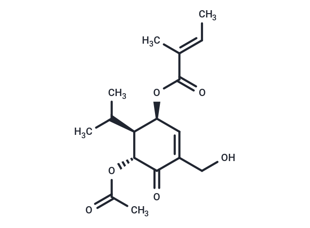 5-(acetyloxy)-3-(hydroxymethyl)-4-oxo-(propan-2-yl)cyclohex-2-en-1-yl (2E)-2-methylbut-2-enoate