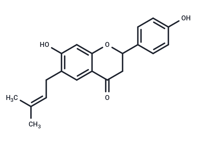 7-hydroxy-2-(4-hydroxyphenyl)-6-(3-methylbut-2-en-1-yl)-3,4-dihydro-2H-1-benzopyran-4-one