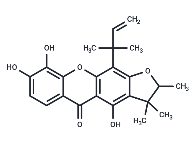 4,8,9-trihydroxy-2,3,3-trimethyl-11-(2-methylbut-3-en-2-yl)-2H,3H,5H-furo[3,2-b]xanthen-5-one