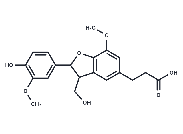 3-[2-(4-hydroxy-3-methoxyphenyl)-3-(hydroxymethyl)-7-methoxy-dihydro-1-benzofuran-yl]propanoic acid