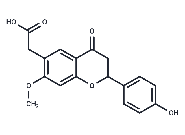2-[2-(4-hydroxyphenyl)-7-methoxy-4-oxo-3,4-dihydro-2H-1-benzopyran-6-yl]acetic acid