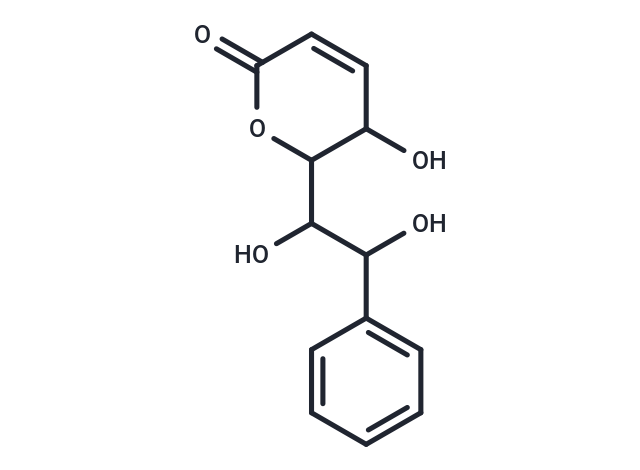 6-(1,2-dihydroxy-2-phenylethyl)-5-hydroxy-5,6-dihydro-2H-pyran-2-one