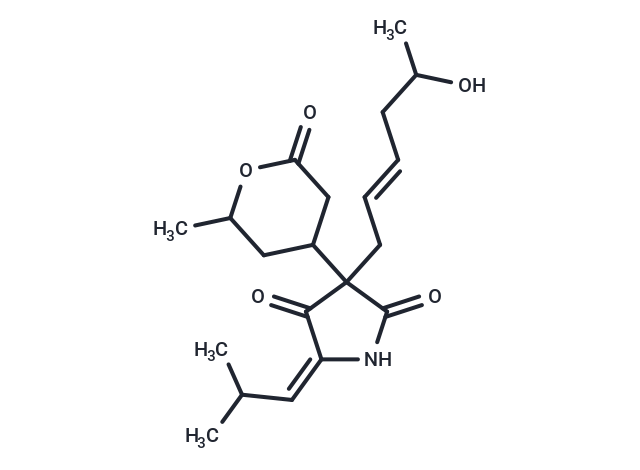3-[-5-hydroxyhex-2-en-yl]-3-(2-methyl-6-oxooxan-4-yl)-5-(2-methylpropylidene)pyrrolidine-2,4-dione