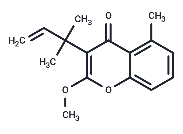 2-methoxy-5-methyl-3-(2-methylbut-3-en-2-yl)-4H-chromen-4-one