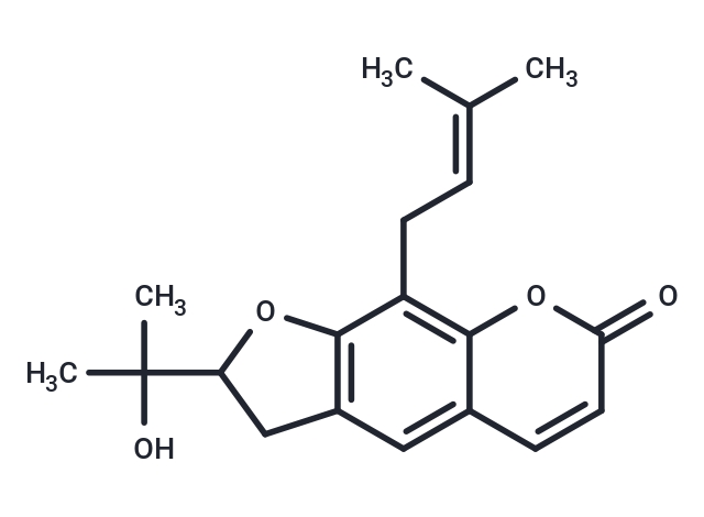 2-(2-hydroxypropan-2-yl)-9-(3-methylbut-2-en-1-yl)-2H,3H,7H-furo[3,2-g]chromen-7-one