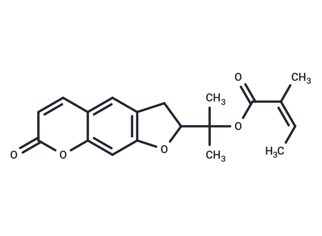 2-{7-oxo-2H,3H,7H-furo[3,2-g]chromen-2-yl}propan-2-yl (2Z)-2-methylbut-2-enoate