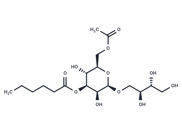 2-[(acetyloxy)methyl]-3,5-dihydroxy-6-[(2S,3R)-2,3,4-trihydroxybutoxy]oxan-4-yl hexanoate