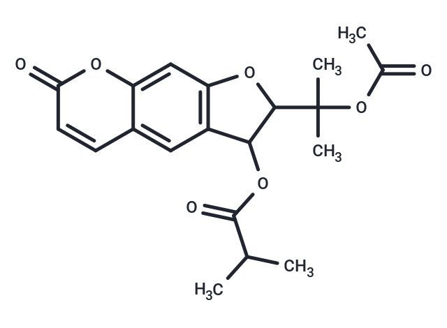 2-[2-(acetyloxy)propan-2-yl]-7-oxo-2H,3H,7H-furo[3,2-g]chromen-3-yl 2-methylpropanoate